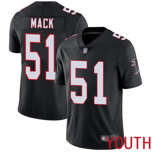 Atlanta Falcons Limited Black Youth Alex Mack Alternate Jersey NFL Football #51 Vapor Untouchable->atlanta falcons->NFL Jersey